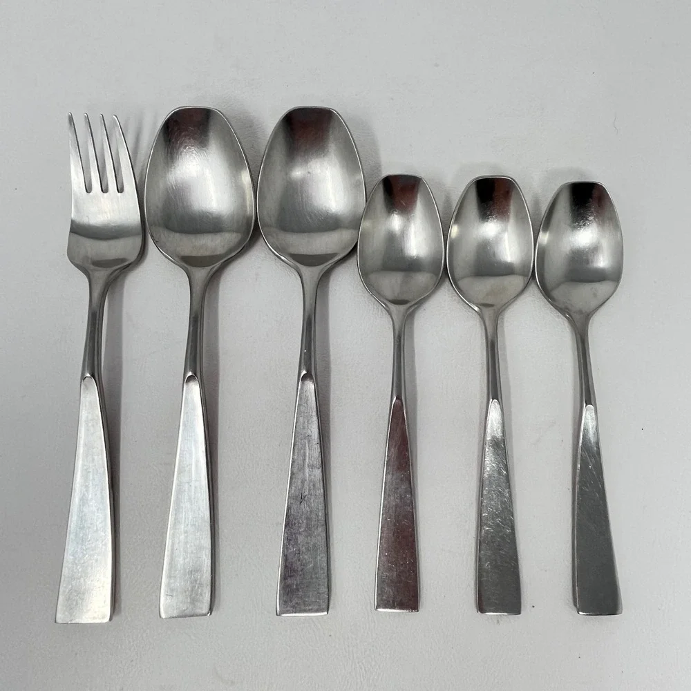Towle Candid 3 Teaspoon Spoon Dinner‎ Fork Soup Set 6 Pcs Flat End Japan Supreme